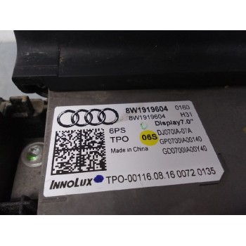 Recambio de pantalla multifuncion para audi a4 berlina (8w2) sport edition referencia OEM IAM 8W1919604 RAYADA 