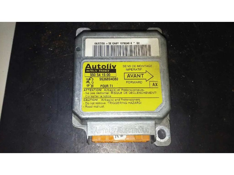 Recambio de centralita airbag para peugeot 206 berlina xr referencia OEM IAM 9636894080 9636894080 