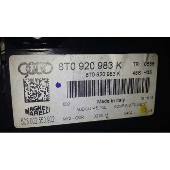 Recambio de cuadro instrumentos para audi a5 sportback (8t) 1.8 tfsi (125kw) referencia OEM IAM 8T0920983K  