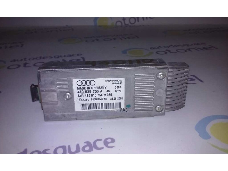 Recambio de modulo electronico para audi a4 avant (8e) 1.9 tdi referencia OEM IAM 4E0035753A  
