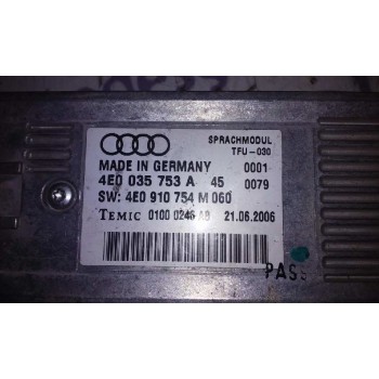 Recambio de modulo electronico para audi a4 avant (8e) 1.9 tdi referencia OEM IAM 4E0035753A  