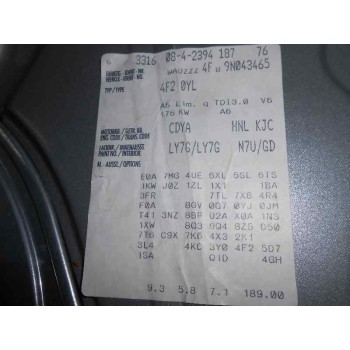 audi a6 berlina (4f2) del año 2008