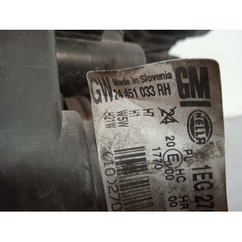 Recambio de faro derecho para opel astra h berlina cosmo referencia OEM IAM 24451033 1EG27037002 FONDO NEGRO H7+H1