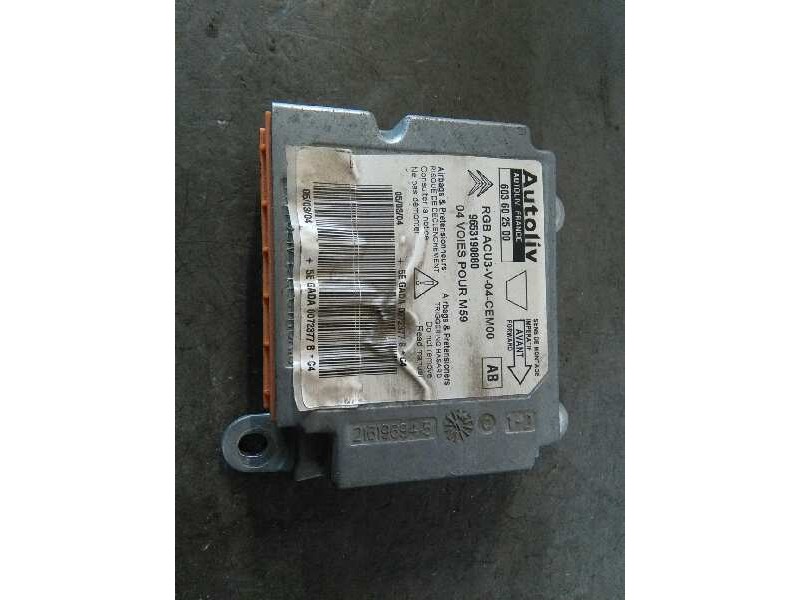 Recambio de centralita airbag para citroën berlingo 1.9 d 600 furg. referencia OEM IAM 9653190880 9653190880 