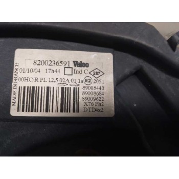 Recambio de faro derecho para renault kangoo (f/kc0) authentique referencia OEM IAM 8200236591  PARA PULIR