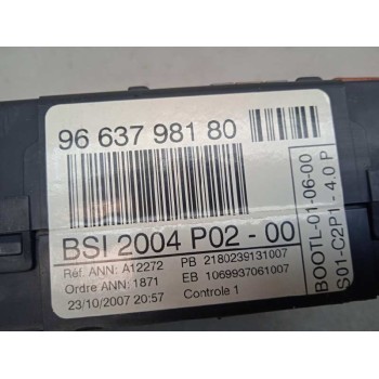 Recambio de centralita bsi para peugeot 308 confort referencia OEM IAM 9663798180  