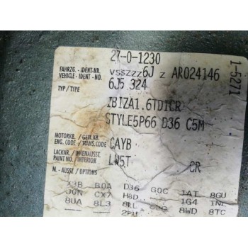 seat ibiza (6j5) del año 2009