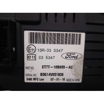 Recambio de pantalla multifuncion para ford fiesta (ccn) black edition referencia OEM IAM ET7T18B955AC DISPLAY 