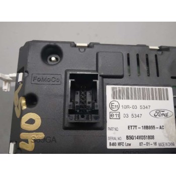 Recambio de pantalla multifuncion para ford fiesta (ccn) black edition referencia OEM IAM ET7T18B955AC DISPLAY 