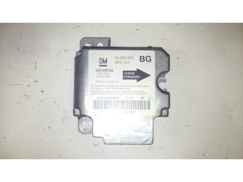 Recambio de centralita airbag para opel zafira a blue line referencia OEM IAM 09229303 09229303 