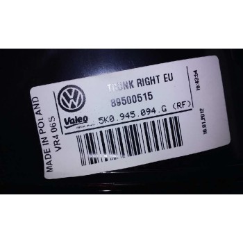 Recambio de piloto trasero derecho interior para volkswagen golf vi (5k1) referencia OEM IAM 5K0945094G NUEVO INTERIOR LED