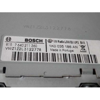 Recambio de sistema audio / radio cd para volkswagen touran (1t3) highline referencia OEM IAM 1K0035186AN  