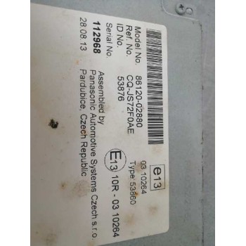 Recambio de sistema audio / radio cd para toyota auris 1.4 turbodiesel cat referencia OEM IAM 8612002880  