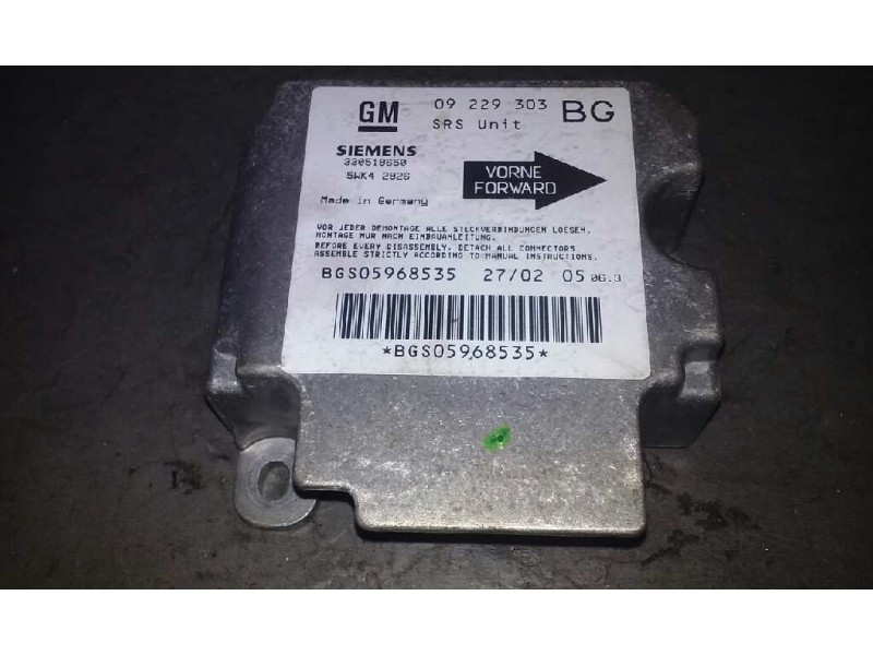 Recambio de centralita airbag para opel zafira a club referencia OEM IAM 5WK42926 5WK42926 