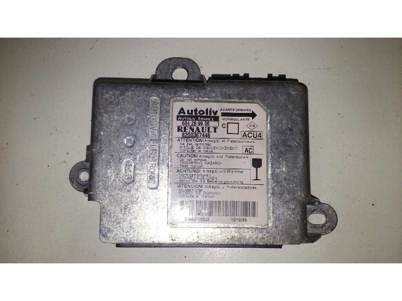 Recambio de centralita airbag para renault megane ii berlina 3p confort authentique referencia OEM IAM 8200367446 8200367446 