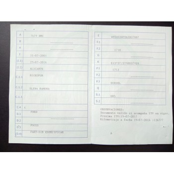 ford focus i (daw, dbw) del año 2001