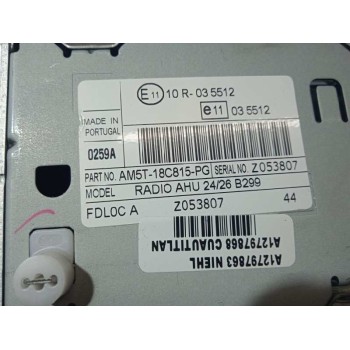 Recambio de sistema audio / radio cd para ford fiesta (ccn) ambiente referencia OEM IAM AM5T18C815PG CAJA 