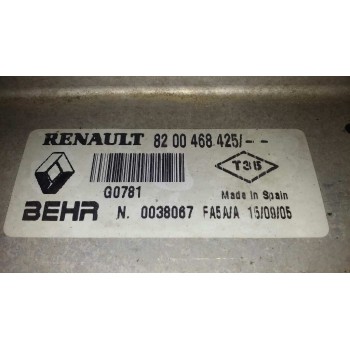 Recambio de intercooler para renault grand scenic 1.9 dci referencia OEM IAM 8200468425  