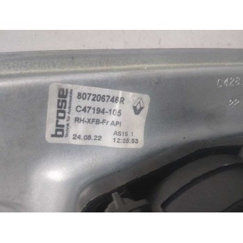 Recambio de elevalunas delantero derecho para renault megane iv grandtour limited referencia OEM IAM 807206746R 5 CABLES 