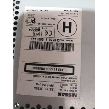 Recambio de sistema audio / radio cd para nissan nv 200 (m20) 1.5 dci cat referencia OEM IAM 28185JX50A  