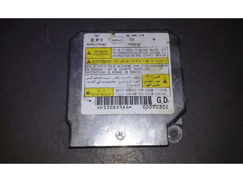 Recambio de centralita airbag para daewoo kalos 1.2 cat referencia OEM IAM 96406170 96406170 