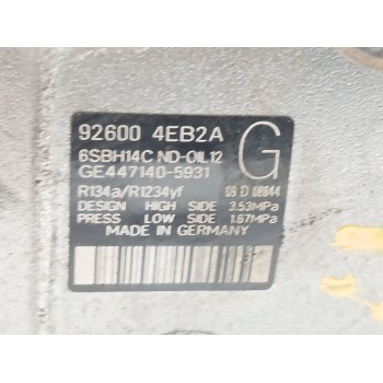 Recambio de compresor aire acondicionado para nissan qashqai ii (j11, j11_) 1.5 dci referencia OEM IAM ge4471405931 6shb14c 4471