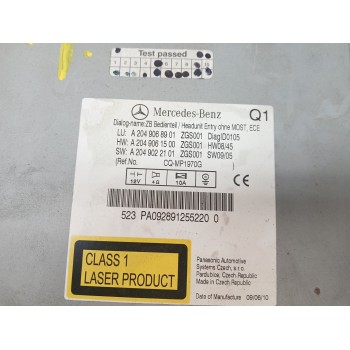 Recambio de sistema audio / radio cd para mercedes-benz clase c (w204) c 250 cdi (204.003) referencia OEM IAM A2049068901  