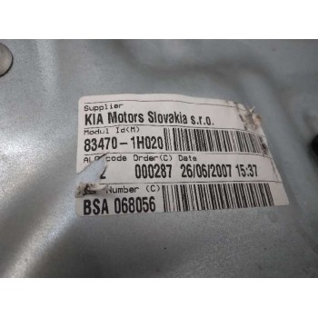 Recambio de elevalunas trasero izquierdo para kia cee´d active referencia OEM IAM 834701H020  PANEL