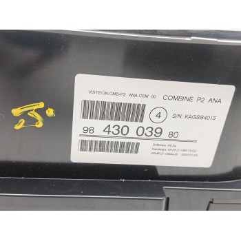 Recambio de cuadro instrumentos para peugeot 208 ii (ub_, up_, uw_, uj_) 1.5 bluehdi 100 referencia OEM IAM 9843003980  