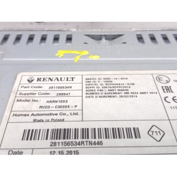 Recambio de sistema audio / radio cd para dacia logan ii 1.2 referencia OEM IAM 281156534r  