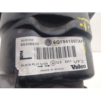Recambio de faro izquierdo para volkswagen polo iv (9n_, 9a_) 1.9 tdi referencia OEM IAM 6q1941007af 89306835 