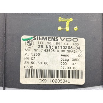 Recambio de cuadro instrumentos para bmw 3 (e90) 320 d referencia OEM IAM 911020504  