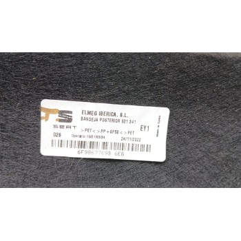 Recambio de bandeja trasera para seat arona (kj7, kjp) 1.0 tsi referencia OEM IAM 6f9867769b  