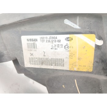 Recambio de faro derecho para nissan qashqai i (j10, nj10) 2.0 referencia OEM IAM 26010JD90A  