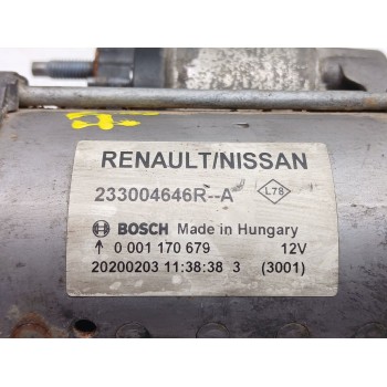 Recambio de motor arranque para renault captur ii experience referencia OEM IAM 233004646r 0001170679 