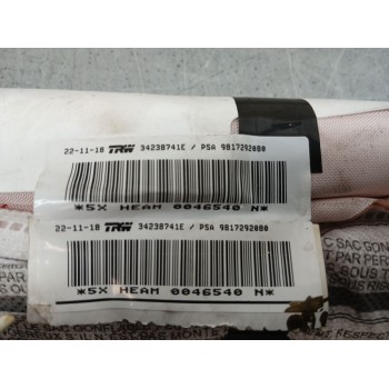 Recambio de airbag cortina delantero derecho para peugeot rifter 1.5 bluehdi 130 referencia OEM IAM 9817292080  
