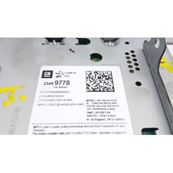 Recambio de sistema audio / radio cd para opel astra j (p10) 1.6 cdti (68) referencia OEM IAM 23499778  