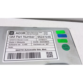 Recambio de pantalla multifuncion para opel astra j (p10) 1.6 cdti (68) referencia OEM IAM 95247248  