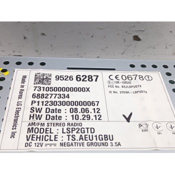 Recambio de pantalla multifuncion para chevrolet aveo sedán (t300) 1.3 d referencia OEM IAM 95266287  