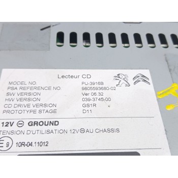 Recambio de sistema audio / radio cd para citroën c4 ii (nc_) 1.2 thp 130 referencia OEM IAM 9805593680  