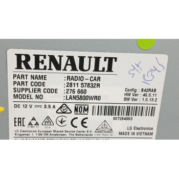 Recambio de pantalla multifuncion para dacia sandero ii (b8_) tce 90 (b8m1, b8ma) referencia OEM IAM 281157832r  