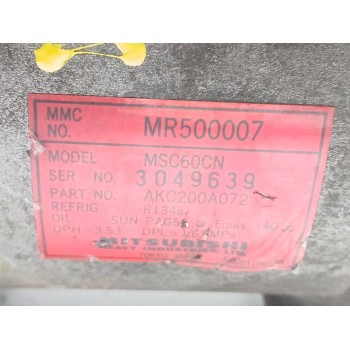 Recambio de compresor aire acondicionado para mitsubishi carisma berlina 5 (da0) 1600 classic referencia OEM IAM mr500007 akc200