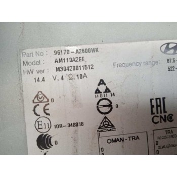 Recambio de sistema audio / radio cd para kia pro_cee´d ( ) concept referencia OEM IAM 96170A2600WK  