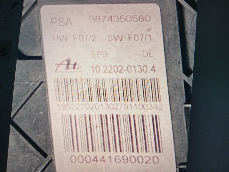 Recambio de freno de mano electrico para peugeot 508 sw i (8e_) 2.2 hdi referencia OEM IAM 9874350580 10220201304 