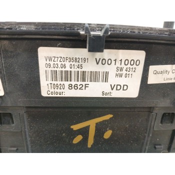 Recambio de cuadro instrumentos para volkswagen caddy iii monospace (2kb, 2kj, 2cb, 2cj) 1.9 tdi referencia OEM IAM 1t0920862f  