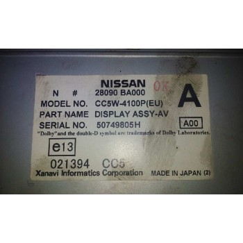 Recambio de display para nissan primera berlina (p12) line up referencia OEM IAM 28090BA000  