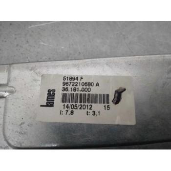 Recambio de elevalunas delantero derecho para citroën c3 picasso collection referencia OEM IAM 9672210680 2 CABLES ELECTRICO