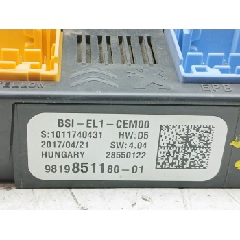Recambio de centralita bsi para citroën c3 iii (sx) 1.2 vti 82 lpg referencia OEM IAM 9819851180  
