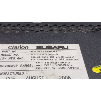 Recambio de sistema audio / radio cd para subaru impreza g12 2.0 diesel cat referencia OEM IAM 86201fg441  