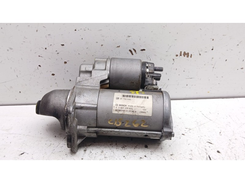 Recambio de motor arranque para opel mokka x selective start/stop referencia OEM IAM 25194650 0001170611 